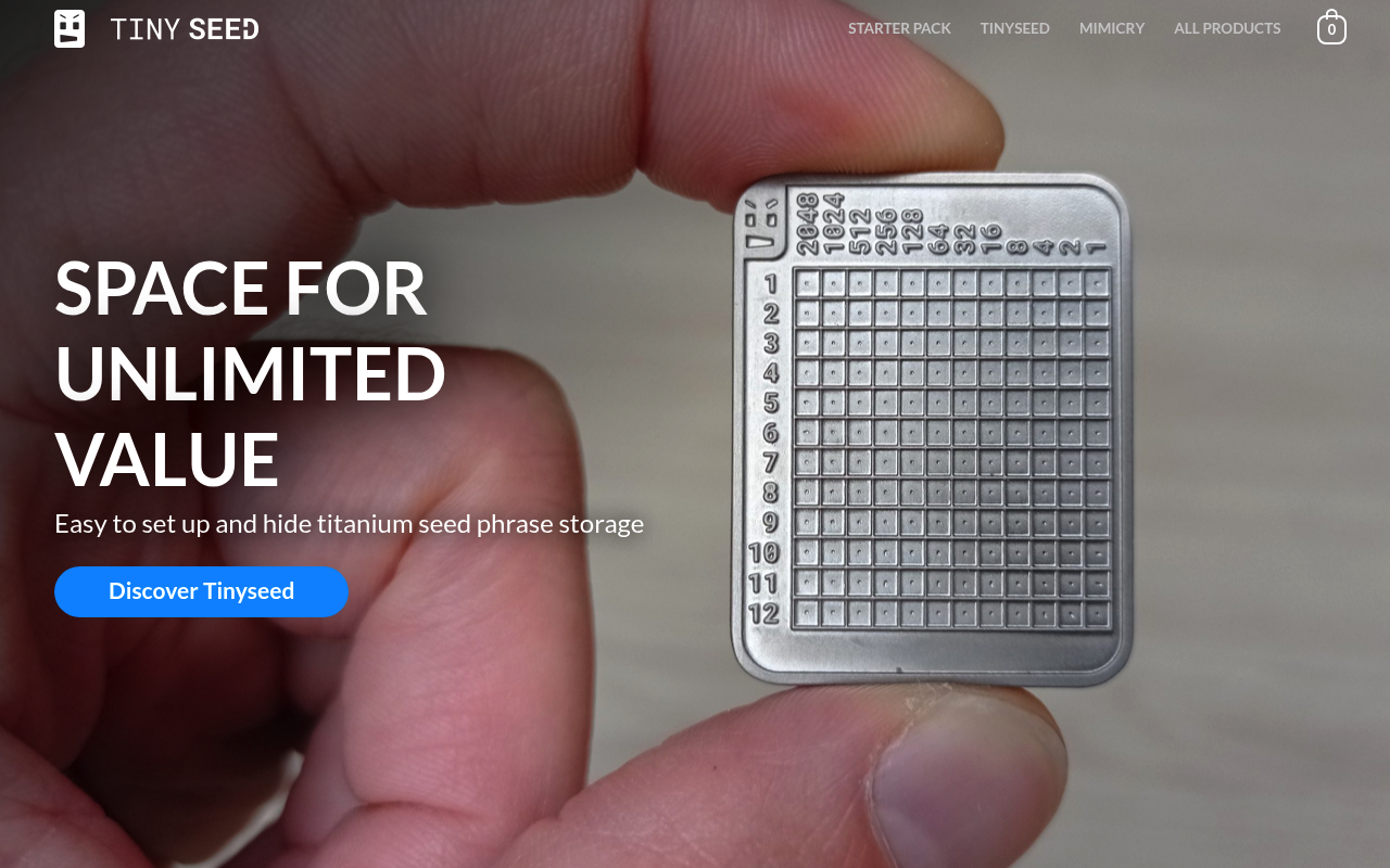 Tinyseed website screenshot