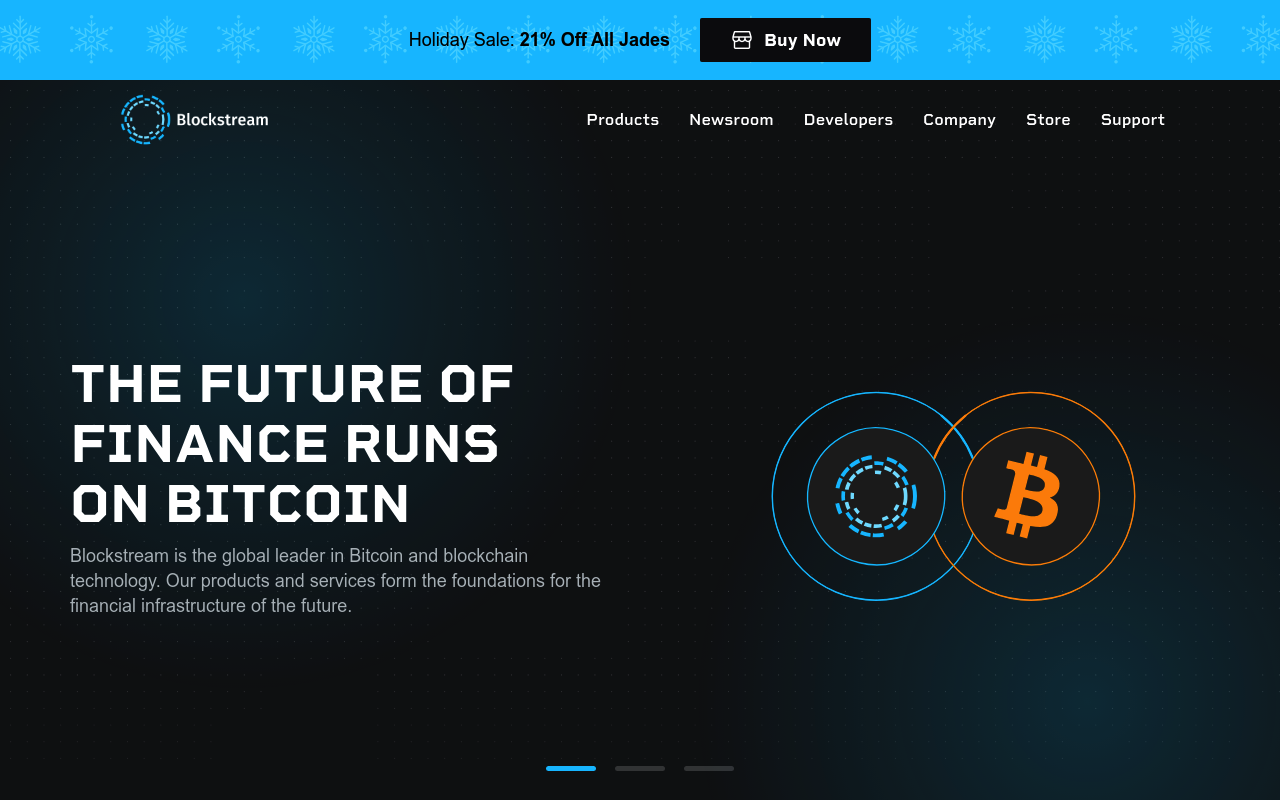 Blockstream website screenshot