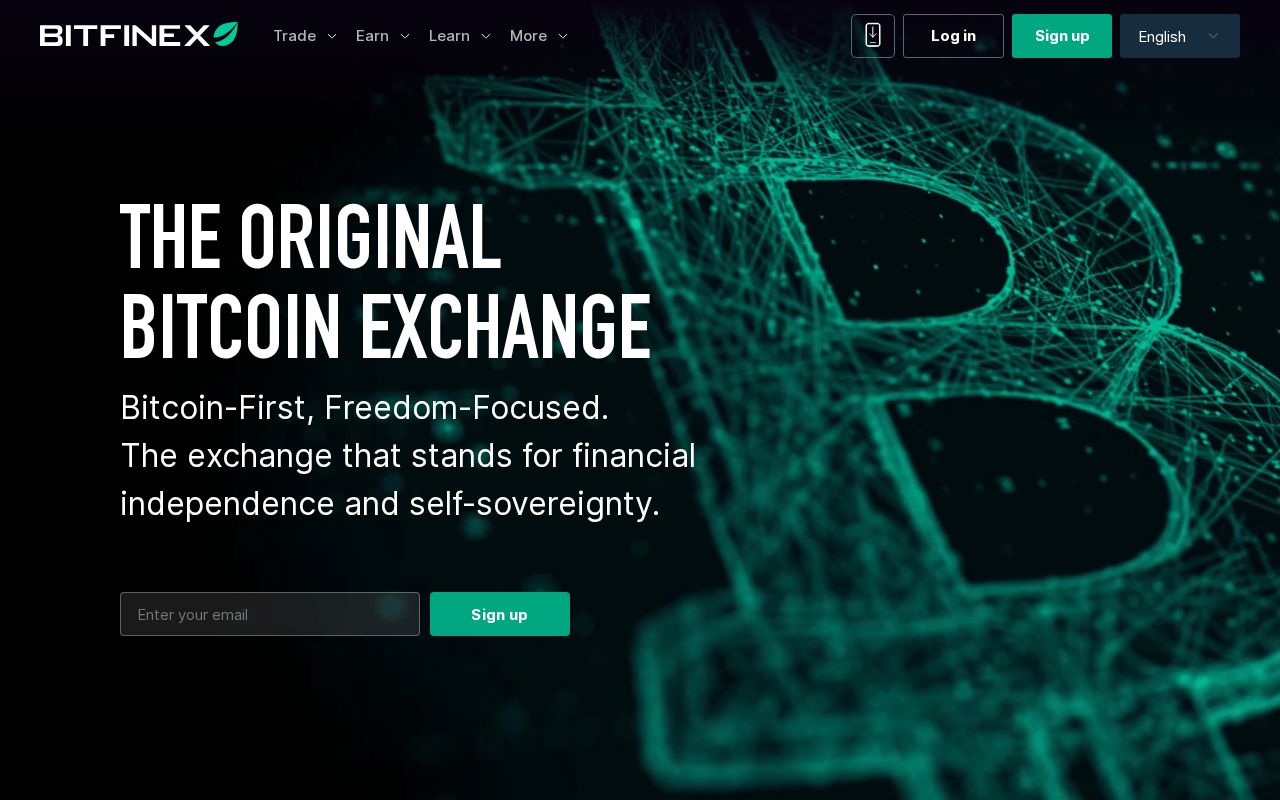 Bitfinex website screenshot